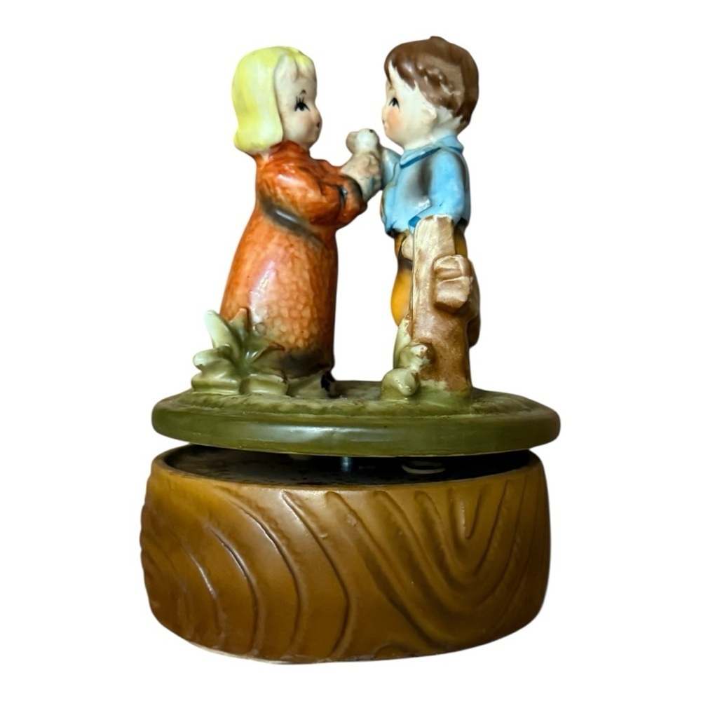 Vintage Wind-Up Music Box "Somewhere My Love"